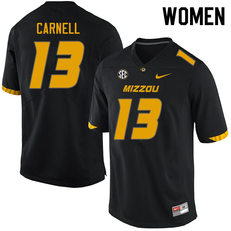 Women #13 Daylan Carnell Missouri Tigers College Football Jerseys Sale-Black